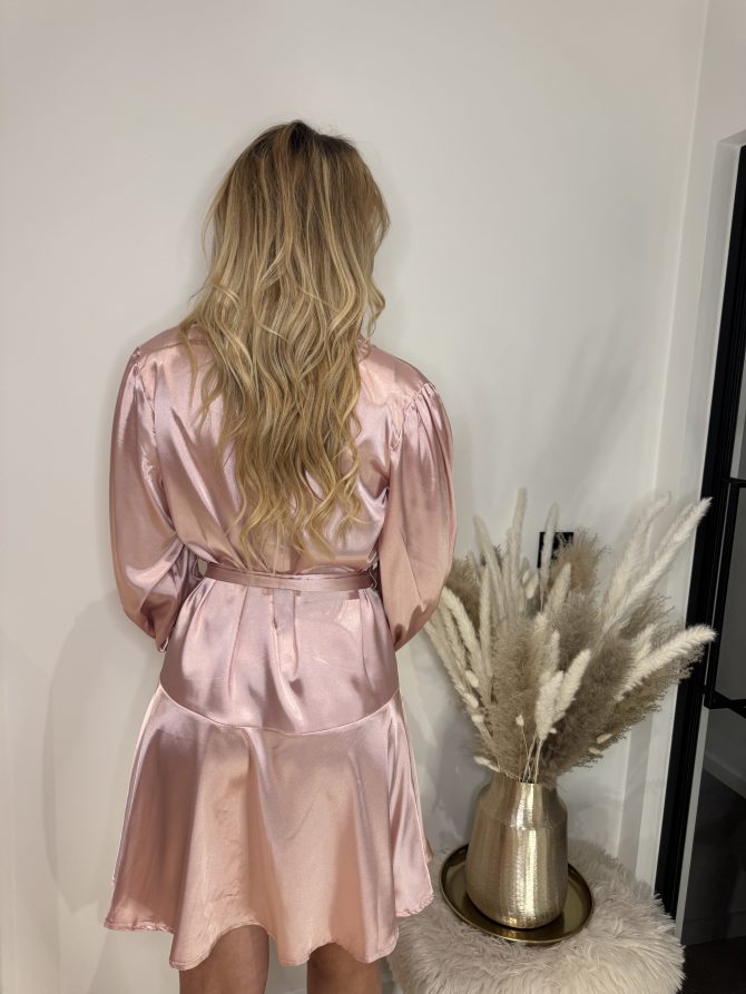 Pink satin dress - Afbeelding 2